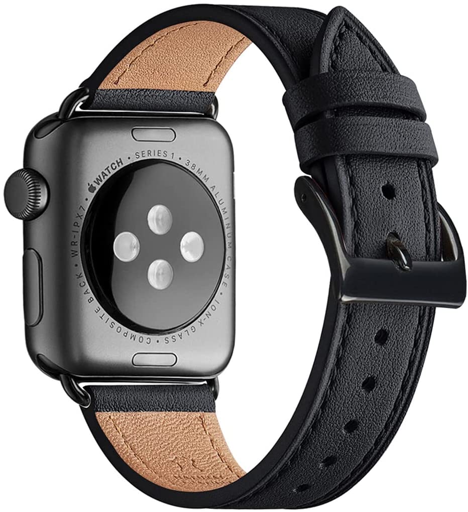Leather One Loop - Black+ Black Connector